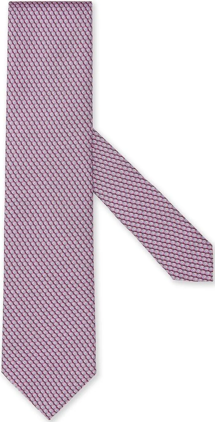 Geometric-Print Silk Tie