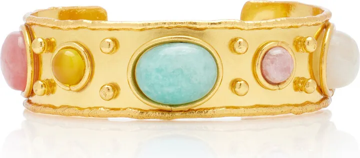 Women's Byzantin 22K Gold-Plated Multi-Stone Cuff