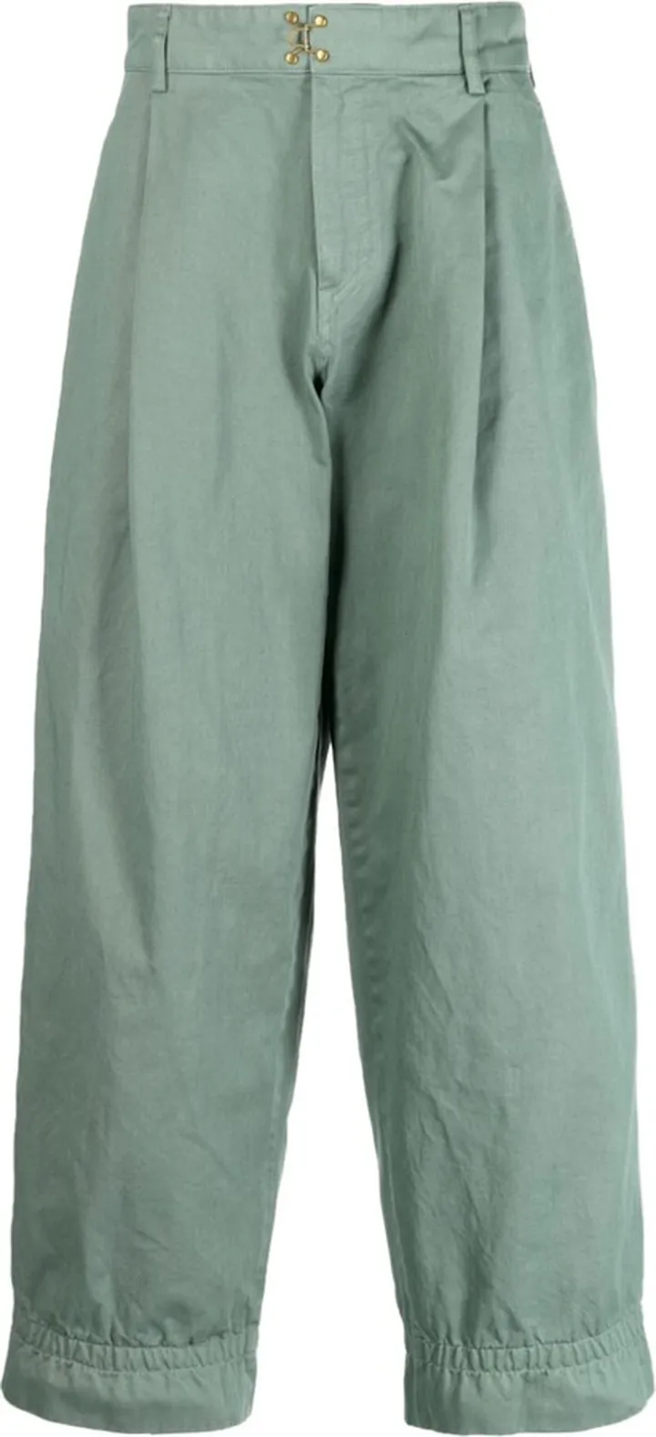 Wide-Leg Cotton Trousers