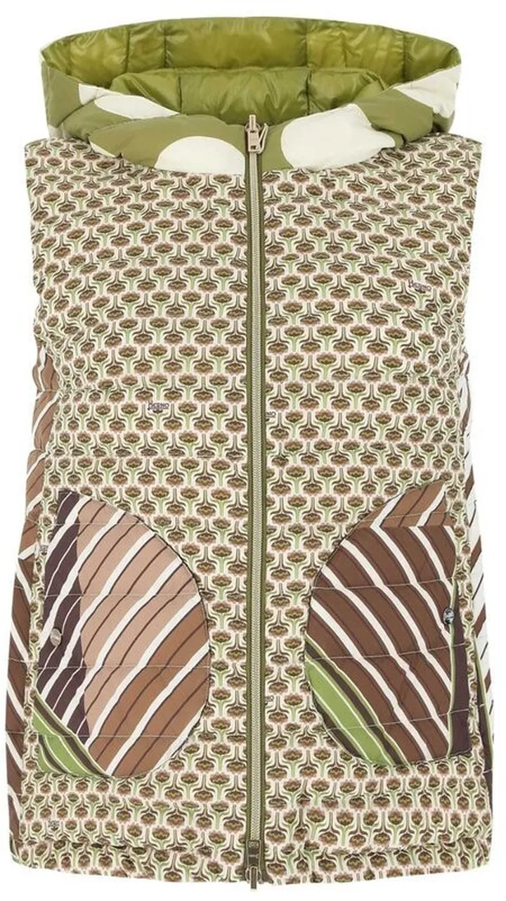 Herno Allover Motif Printed Hooded Down Jacket