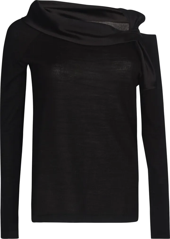 Bow Detailed Long Sleeved Top