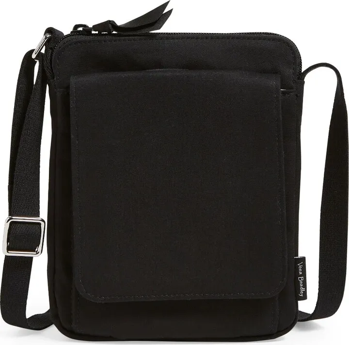 Vera Bradley Women's Recycled Cotton RFID Mini Hipster Black