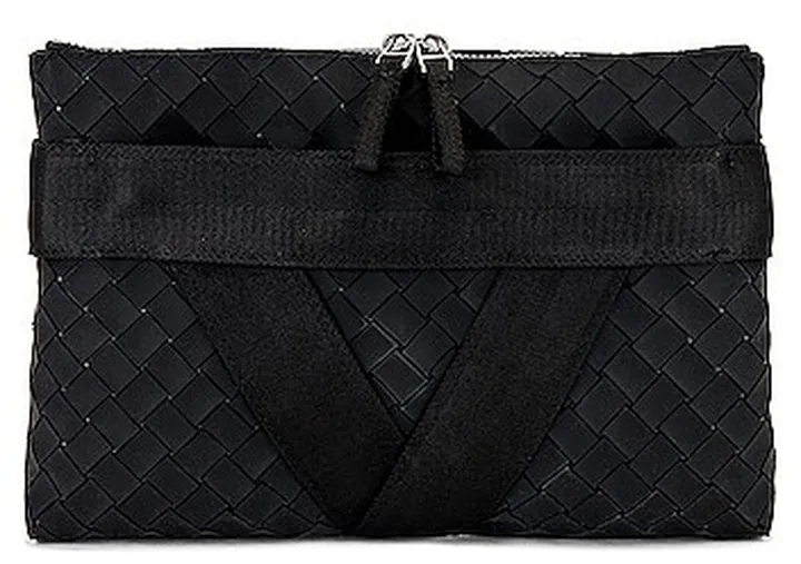Bottega Veneta Soft Rubber Pouch in Black