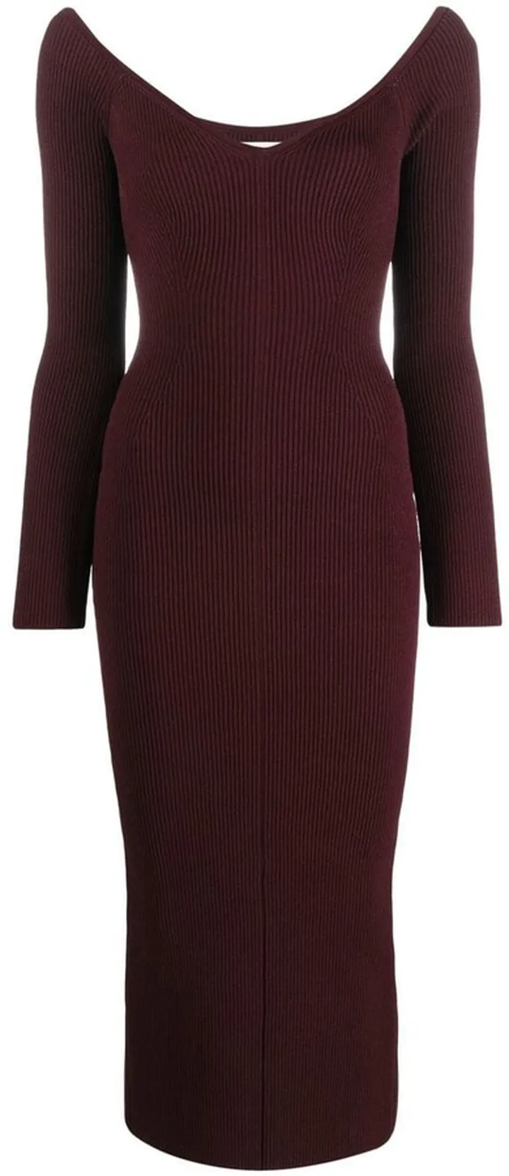 Ribbed Knit Midi Dress