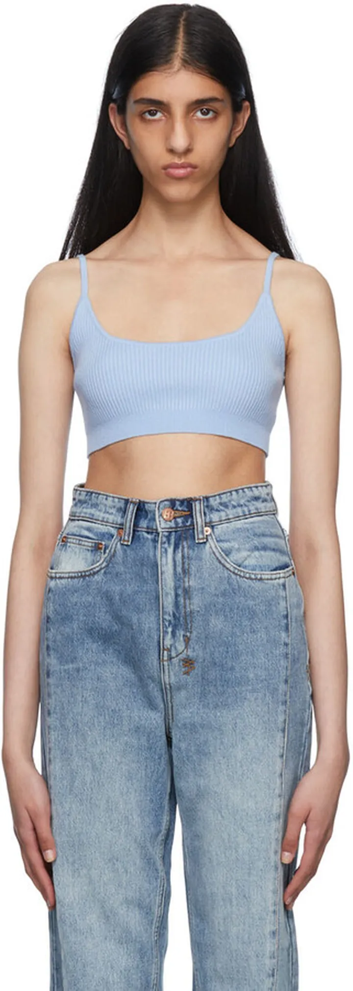 Ksubi Blue Cotton Camisole