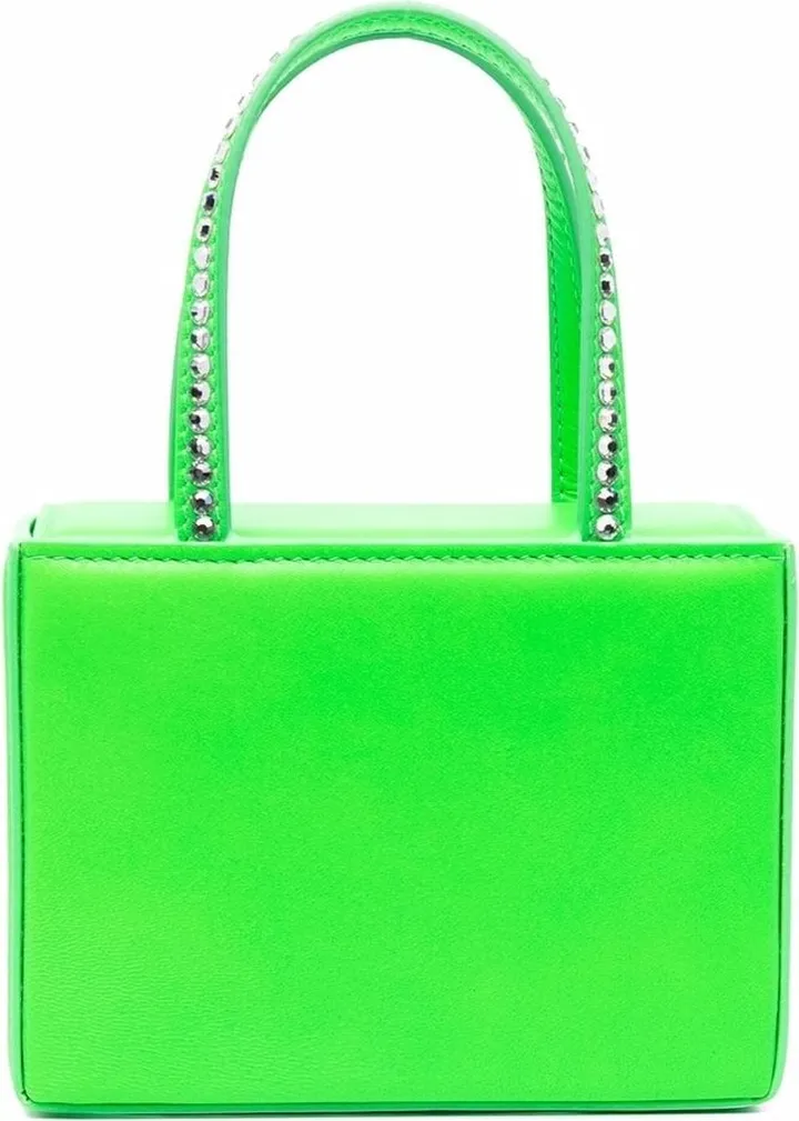 Green Crystal Embellished Mini Bag