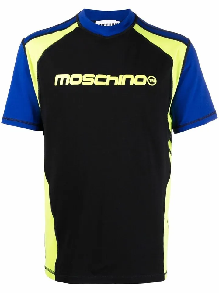 colour-block logo T-shirt
