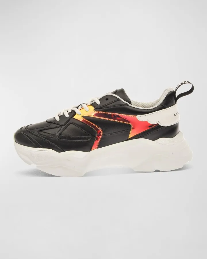 Men's Chunky Sole Leather Sneakers