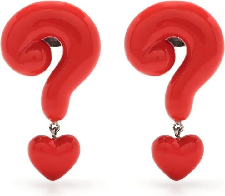 Question Mark drop earrings