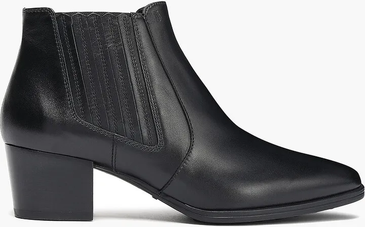 Leather ankle boots
