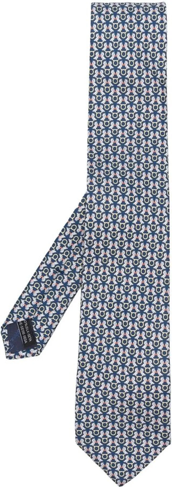 Graphic-Print Silk Tie
