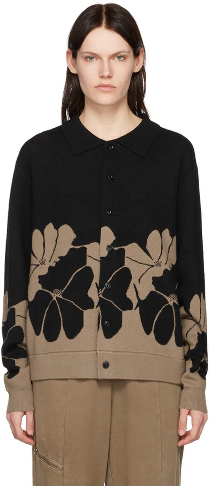 YMC Black & Brown Rat Pack Cardigan