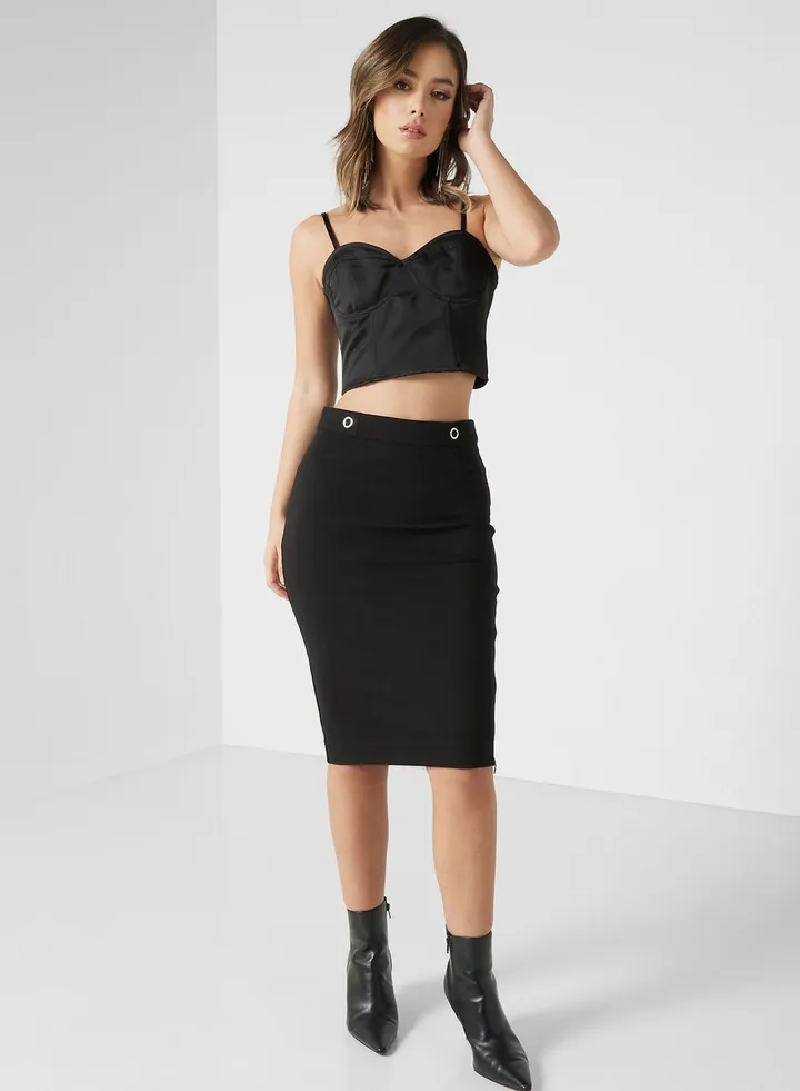 High Waist Midi Skirt