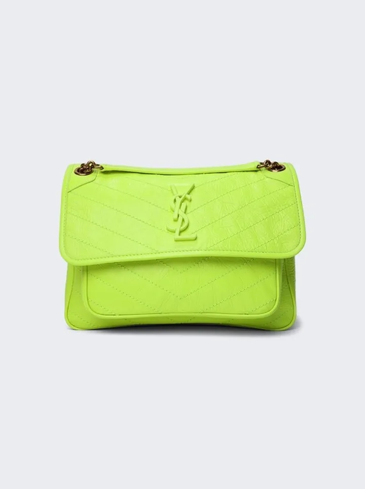 Niki Medium Chain Bag Safety Yellow