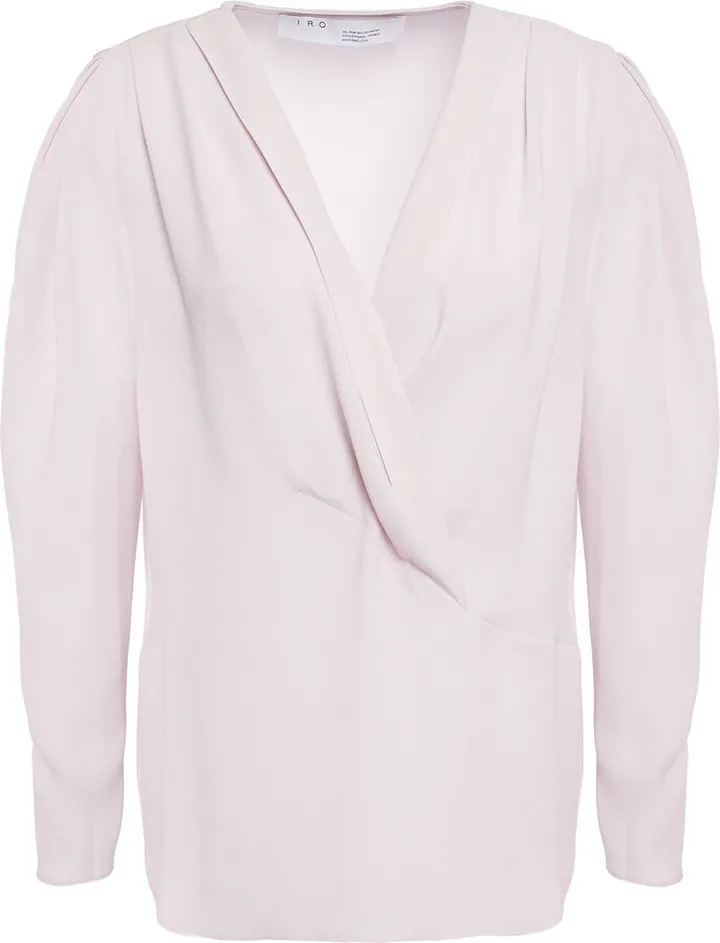 Batcha wrap-effect crepe blouse