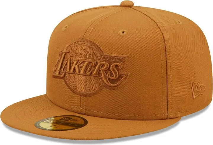 Men's New Era Tan Los Angeles Lakers Color Pack 59FIFTY Fitted Hat