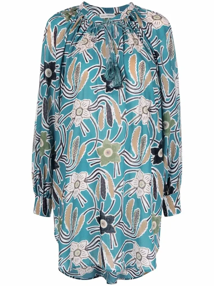 Biarritz floral-print tunic