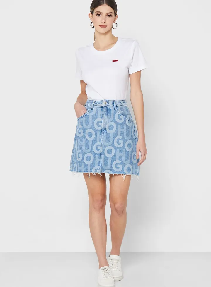 High Waist Pocket Detail Skirts
