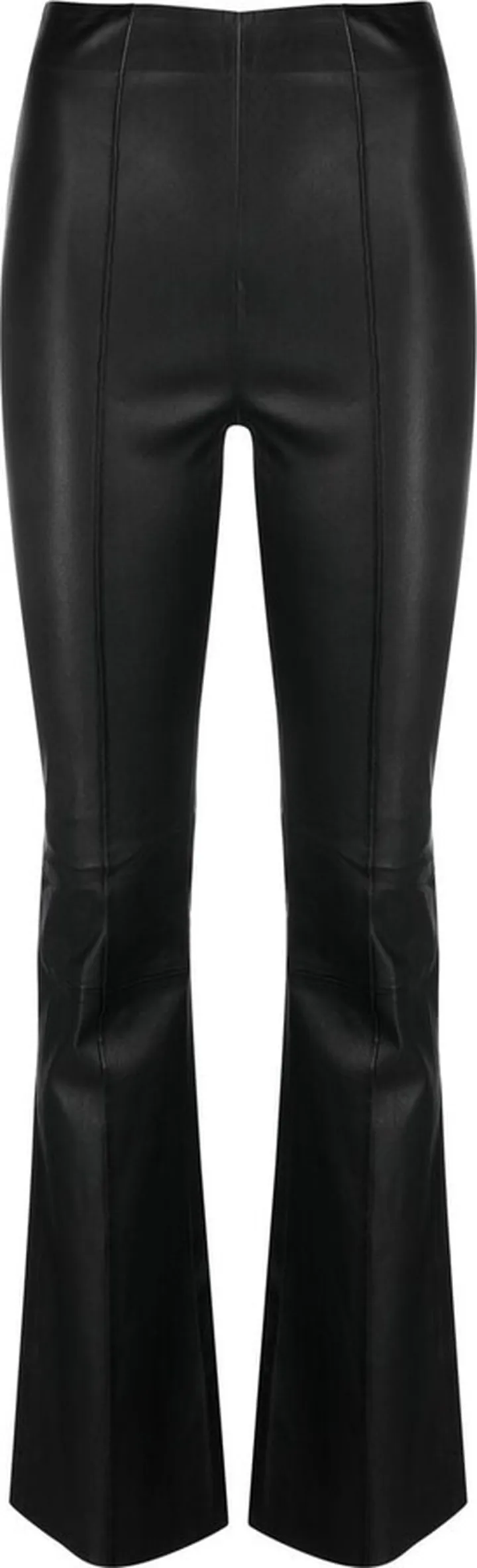 High-Waisted Leather Trousers