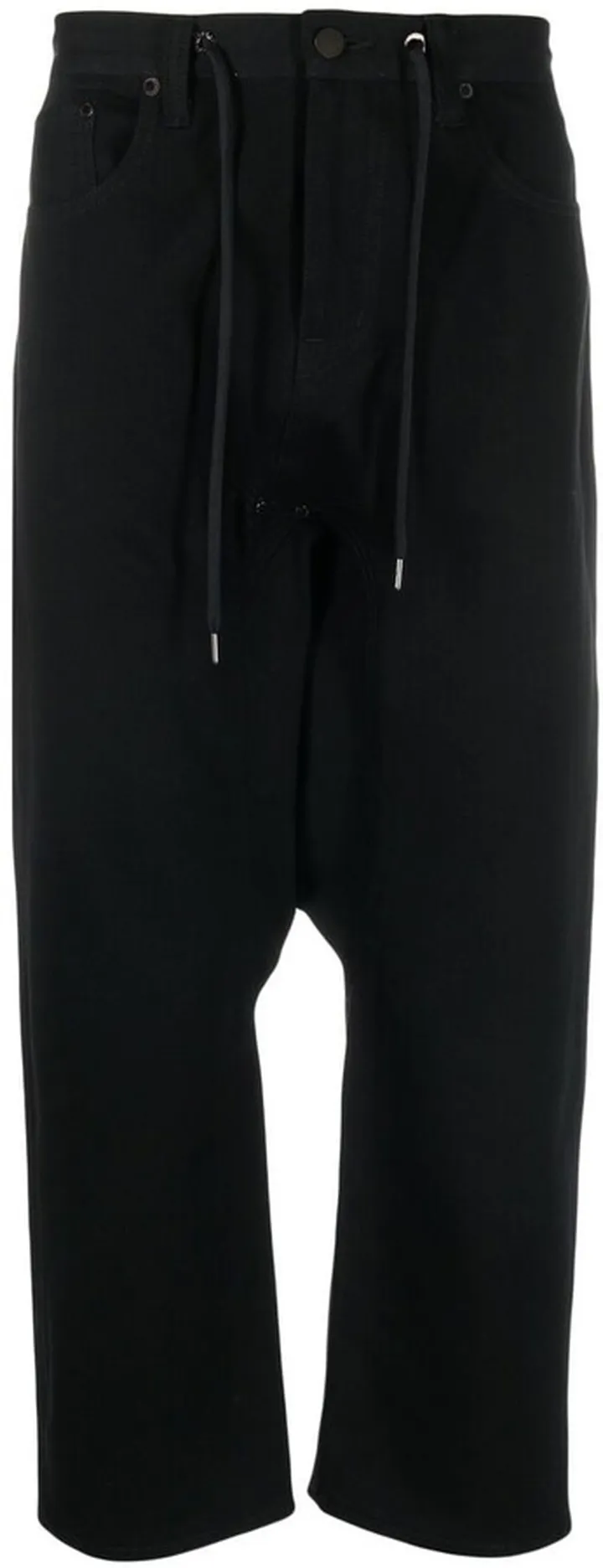 Drop-Crotch Cropped Trousers