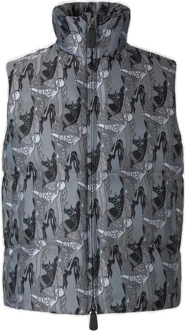 Burberry Graphic-Printed Quilted Gilet