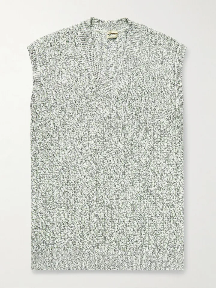 Divo Ribbed Cotton Sweater Vest