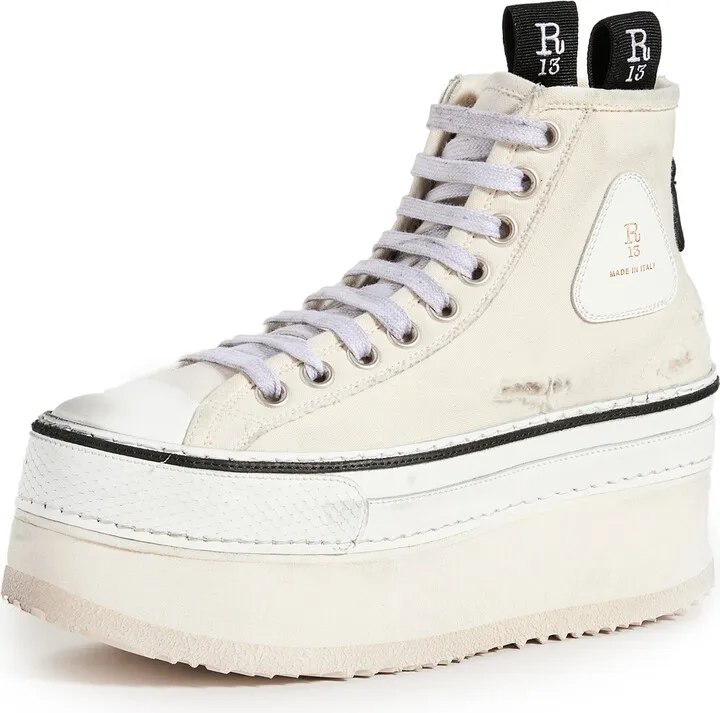 R13 Platform High Top Sneakers