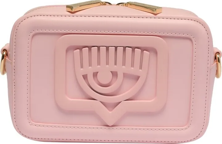 Chiara Ferragni Logo Embossed Zipped Shoulder Bag