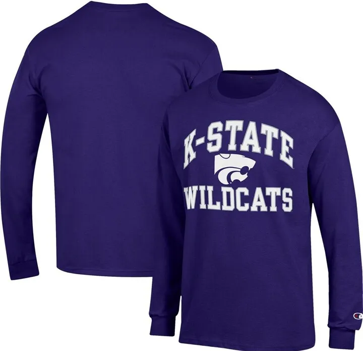 Men's Champion Purple Kansas State Wildcats High Motor Long Sleeve T-shirt