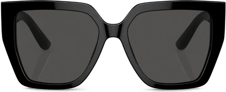 Black Oversize Square-Frame Sunglasses