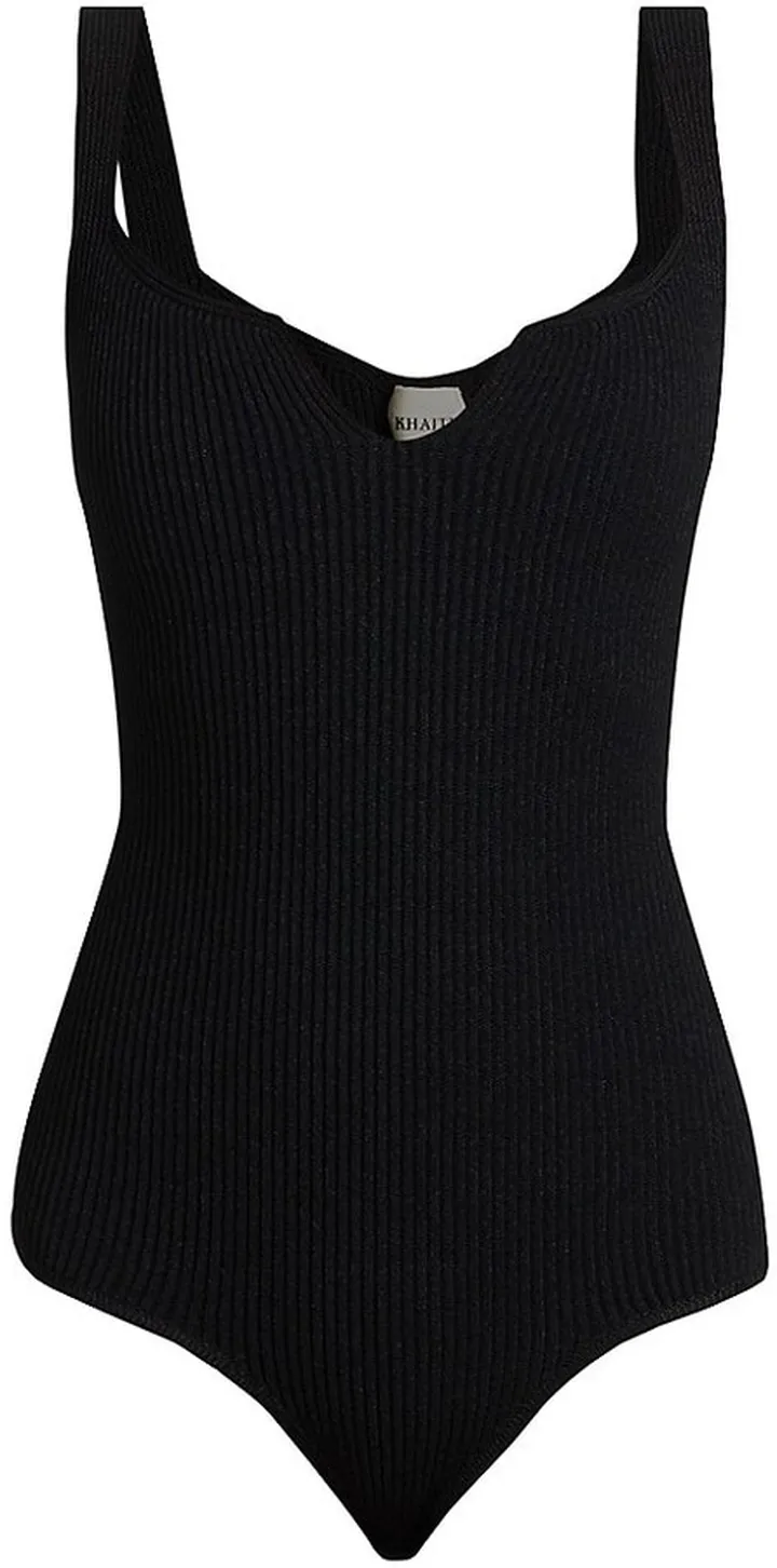 Yves Rib-Knit Bodysuit