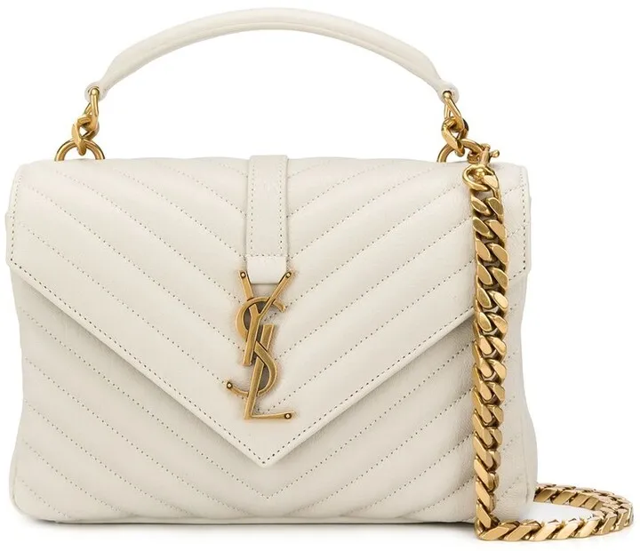 Logo Plaque Quilted Shoulder Bag
