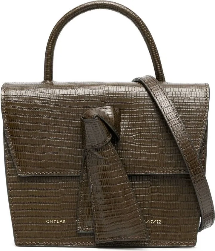 Box knot-detail shoulder bag