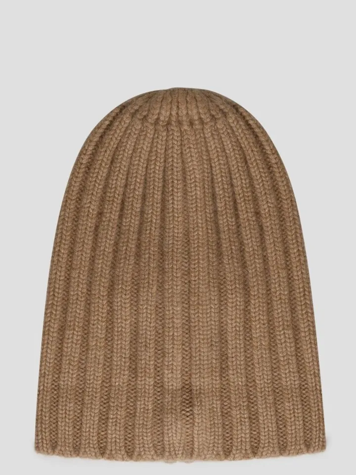 Laneus ribbed cashmere beanie.