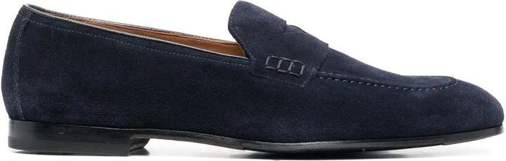 Almond-Toe Suede Loafers