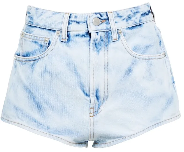 High-rise denim shorts