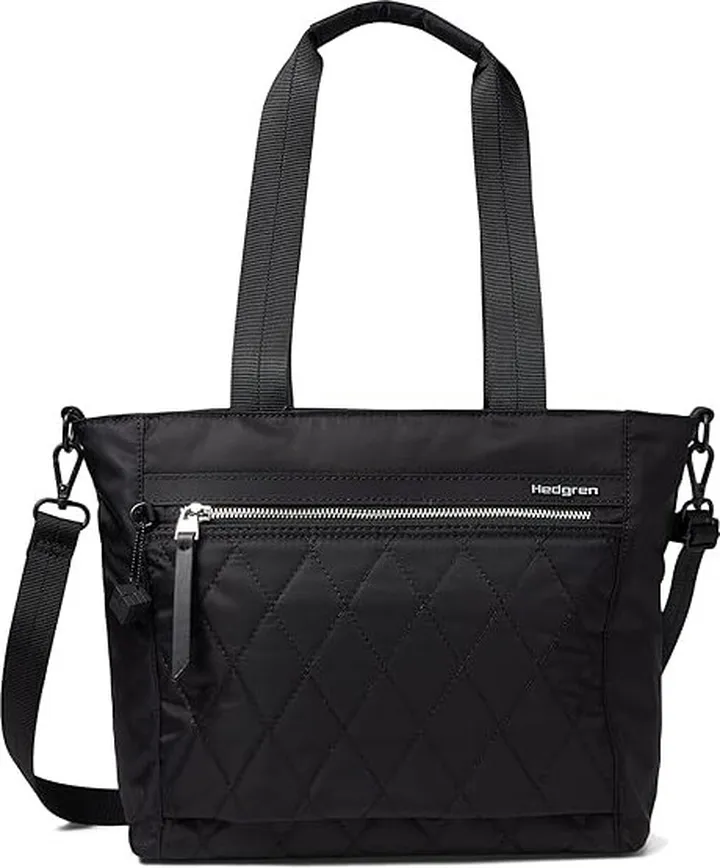 Hedgren Zoe Medium Tote RFID (Quilted Black) Handbags