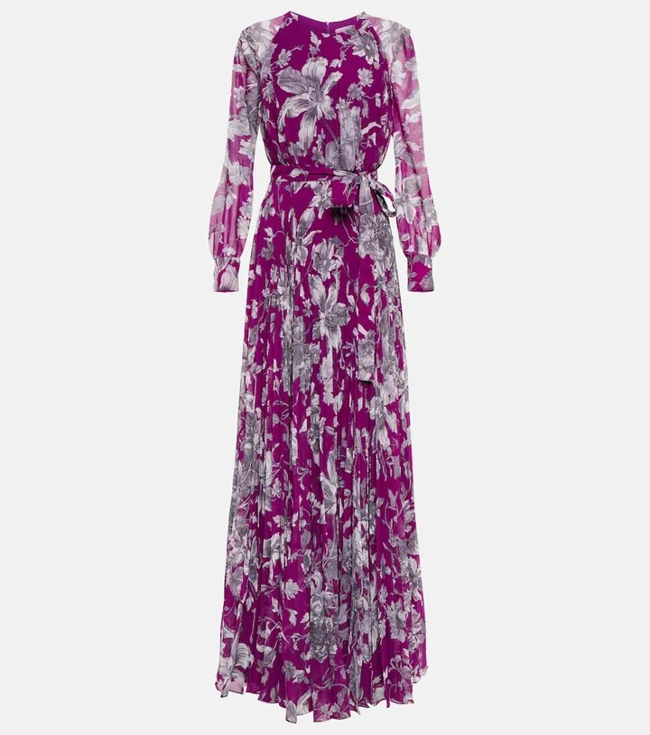 Lindsay floral voile gown