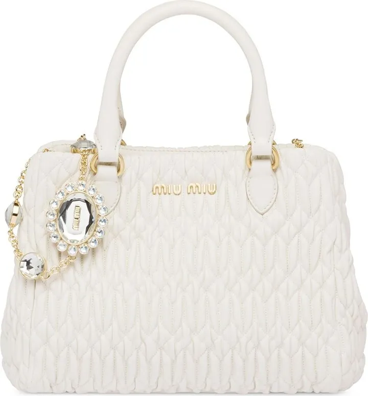 Miu Crystal Cloqué tote bag
