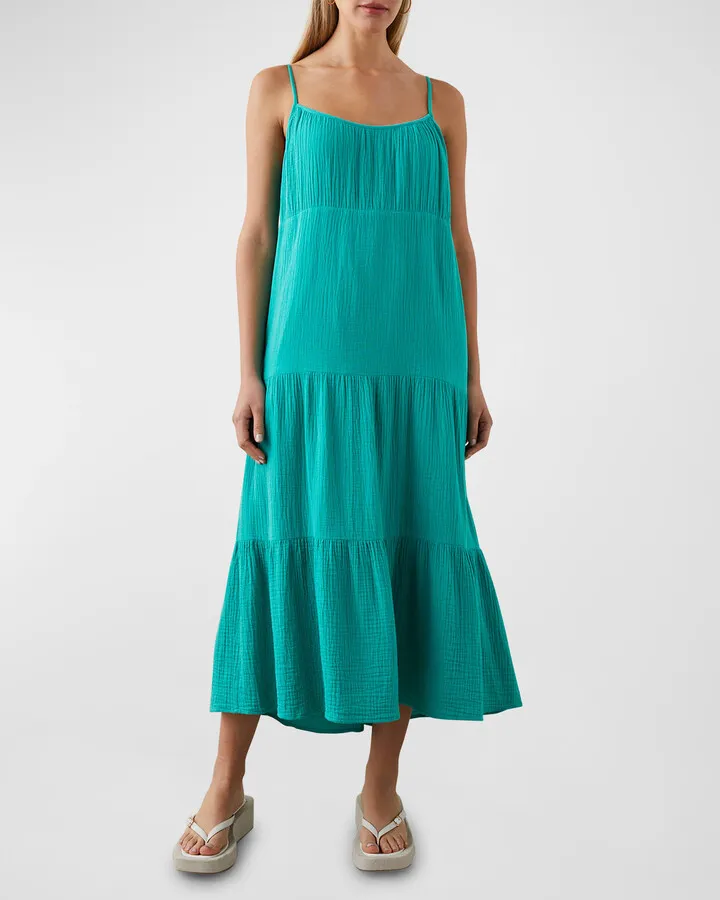 Blakely Tiered Gauze Midi Dress