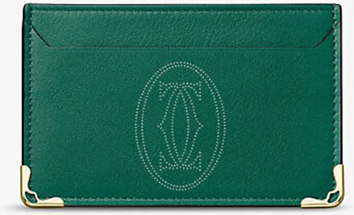 Womens Green Must de Leather Cardholder