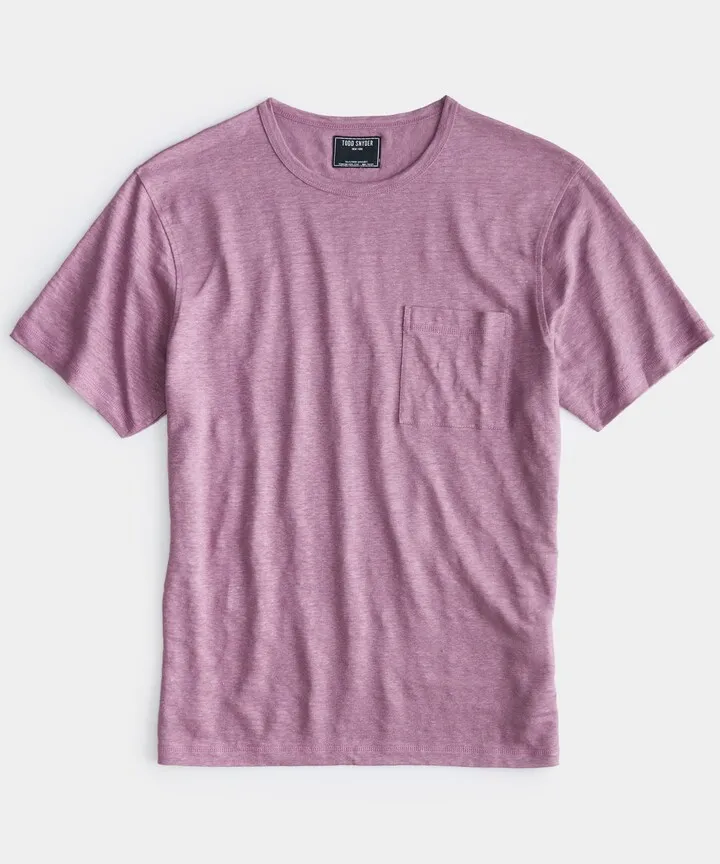 Linen Jersey T-Shirt in Wild Mulberry