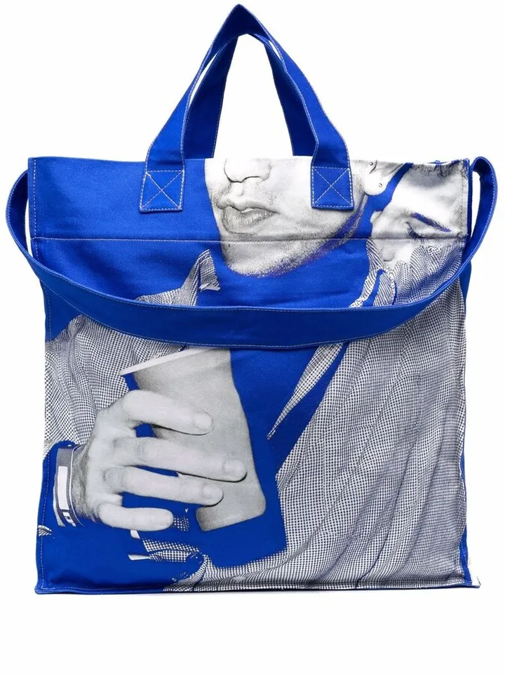 Party-Print cotton tote bag