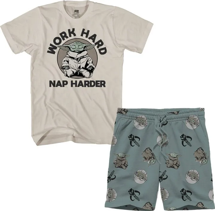 Men's Star Wars T-Shirt + Pull-On Shorts - Tan L