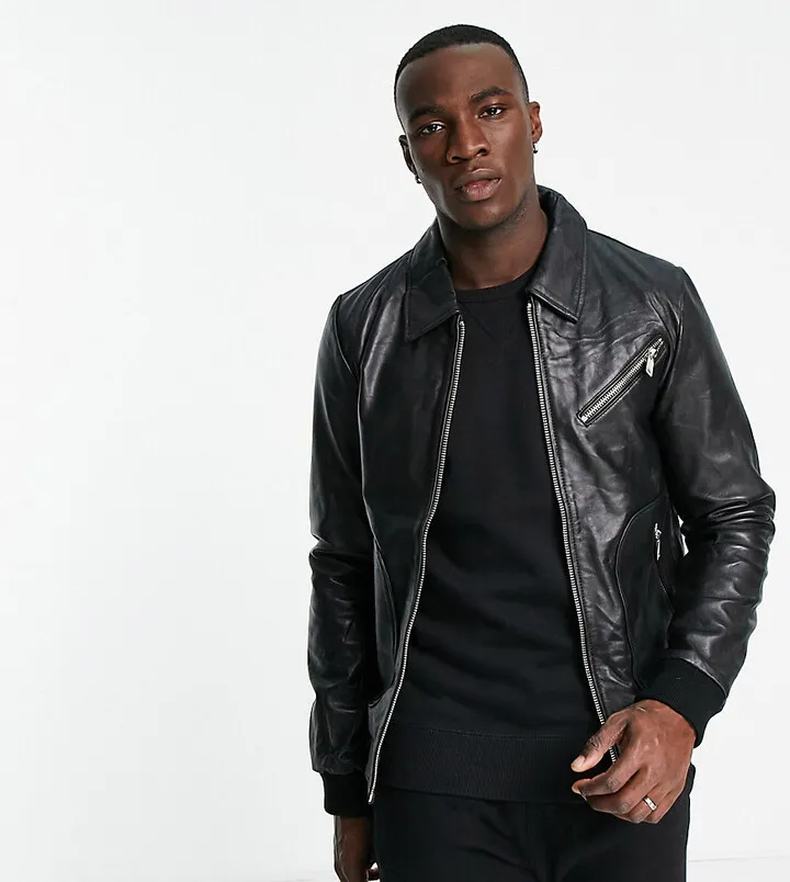 Bolongaro Trevor Tall Judson leather bomber jacket