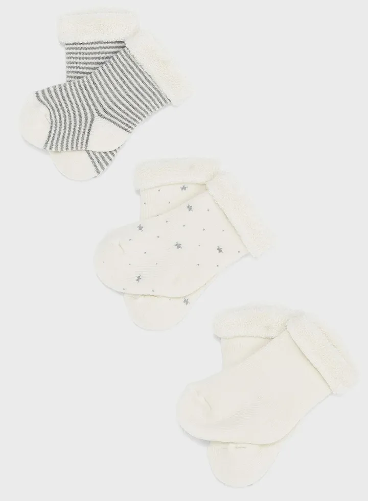 Kids 3 Pack Assorted Socks