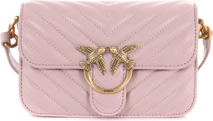 Borsetta Pinko love Baby Bell Chevron In Nappa
