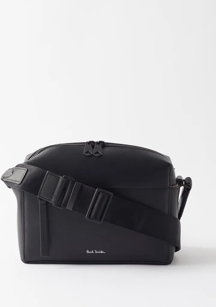 Textured-leather Cross-body Bag