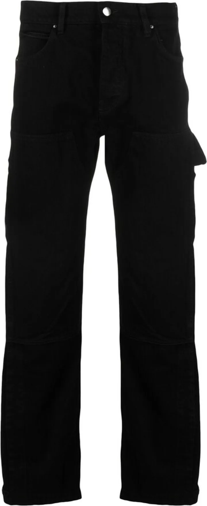 Distressed Straight-Leg Jeans
