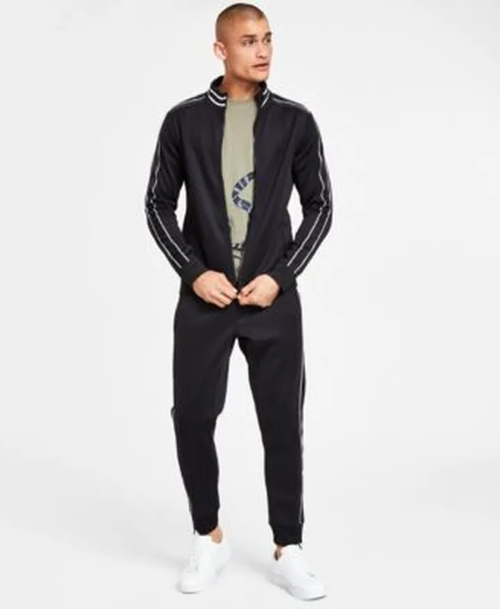 I.N.C. International Concepts Mens Snake Graphic T Shirt Neoprene Track Jacket Track Pants Created For Macys